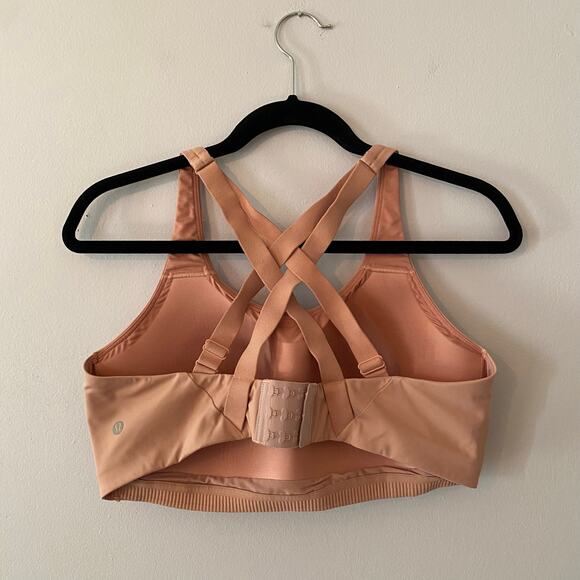 Lululemon Energy Bra Light Pink Padded Sports Bra High Support Women's size 38D - Picture 2 of 8
